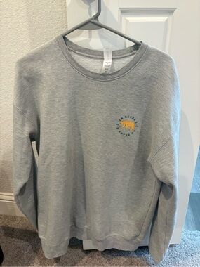 Gray Crewneck Sweatshirt with Baylor Bear Logo